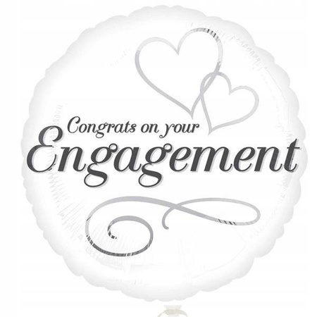 BALON FOLIOWY 43cm, CONGRATS ON YOUR ENGAGEMENT