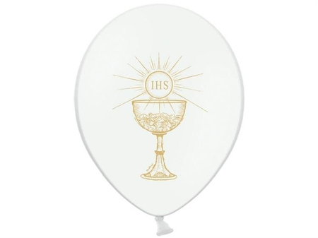 BALONY 30 cm KOMUNIJNE IHS 6 szt