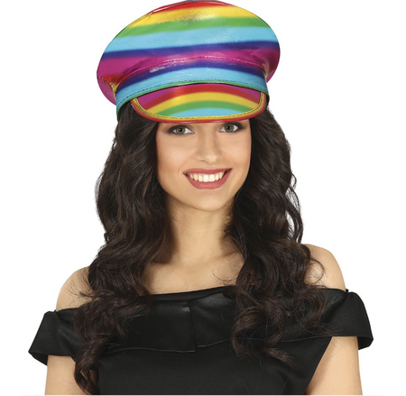 CZAPKA TĘCZOWA WIELOKOLOROWA 