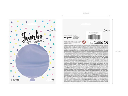 BALON LATEKSOWY 1 M OKRĄGŁY PASTEL JASNY LILIOWY