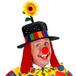 KAPELUSZ KLAUNA Z WŁOSAMI SŁONECZNIK