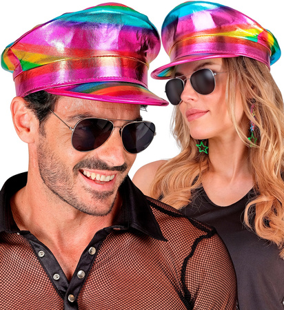 KAPELUSZ Z DASZKIEM TĘCZOWY