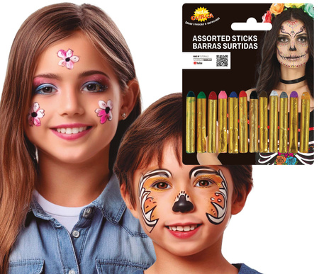 KREDKI DO MALOWANIA TWARZY 12 SZT.