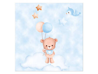 SERWETKI NIEBIESKIE MISIE Z BALONIKAMI 33 CM 20 SZT