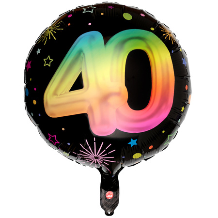 BALON FOLIOWY FIESTA 40 URODZINY 45 CM 1 SZT