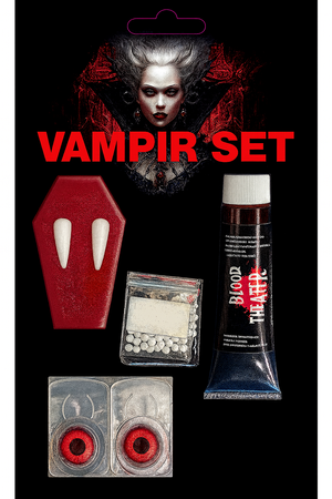 ZESTAW DO CHARAKTERYZACJI WAMPIR CZERWONY 