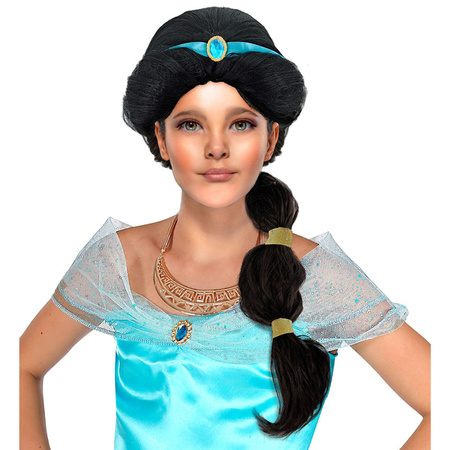 PERUKA DZIECIĘCA ARABSKIEJ KSIĘŻNICZKI CZARNA