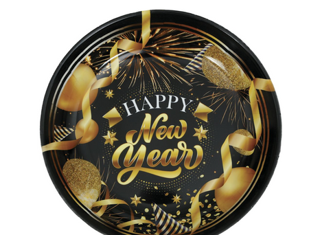 MISKA SYLWESTROWA 32 CM HAPPY NEW YEAR