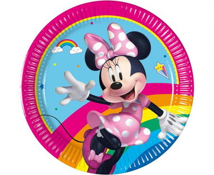 TALERZYKI PAPIEROWE MYSZKA MINNIE 20 CM 8 SZT