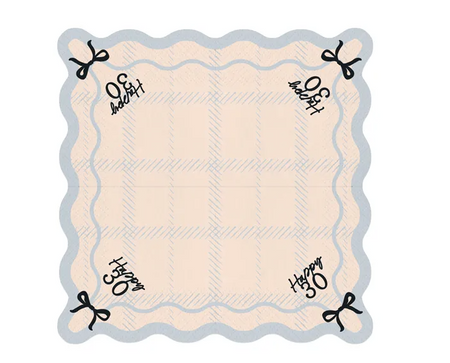 SERWETKI PAPIEROWE 33 CM KREMOWE 30 HAPPY 12 SZT