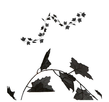 GIRLANDA CZARNE LIŚCIE 180 CM HALLOWEEN