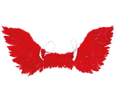 CZERWONE SKRZYDŁA Z PIÓR 106 CM