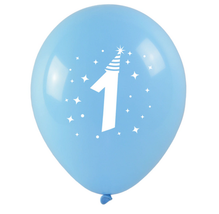 BALONY LATEKSOWE URODZINOWE 1 CYFRA 3 SZT 28 CM 