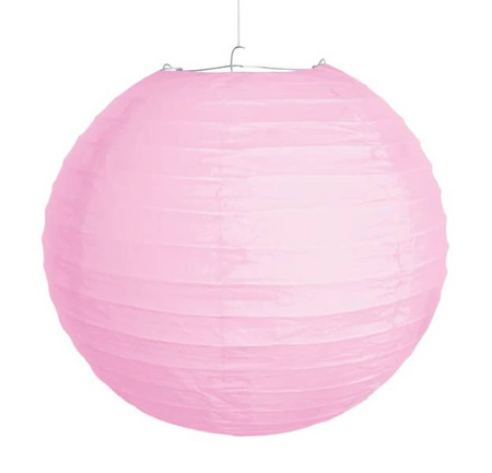 LAMPION PAPIEROWY RÓŻOWY 25 CM
