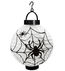 LAMPION PAPIEROWY PAJĘCZYNA LED 20 CM