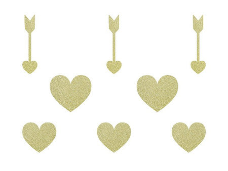 Dekoracje papierowe Sweet Love, mix (1 karton / 50 op.)