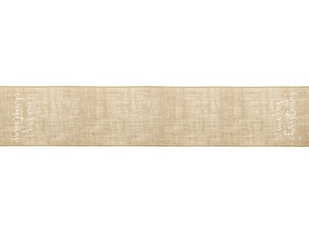 Bieżnik jutowy Merry Christmas, biały, 50x250cm (1 karton / 24 szt.)
