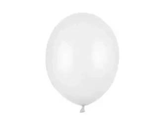 BALONY STRONG 30 CM METALIZOWANE JASNY BIAŁY 100 SZT