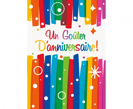 Zaproszenia Joyeux Anniversaire 8 szt.