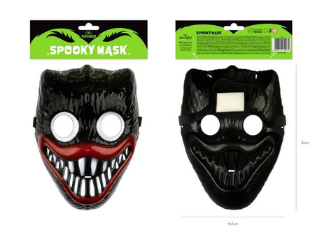MASKA HALLOWEEN CZARNA ZĘBY 23X16,5 CM