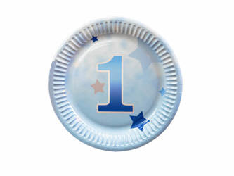 TALERZYKI PAPIEROWE ROCZEK BŁĘKITNE 18 CM 6 SZT.