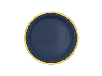 TALERZYKI PAPIEROWE GRANATOWE 18CM 6SZT.