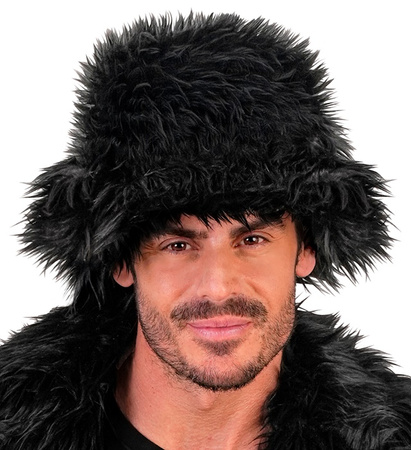 CZAPKA PLUSZOWA CZARNA 