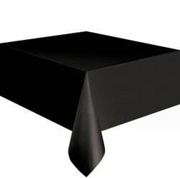 OBRUS PLASTIKOWY CZARNY 137X274 CM