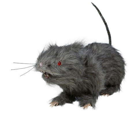 DEKORACJA ŚWIECĄCY SZCZUR 30 CM HALLOWEEN