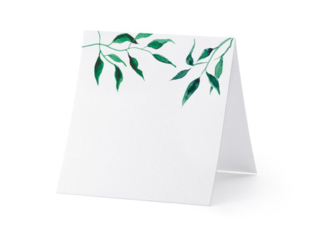 WIZYTÓWKI NA STÓŁ LIŚCIE 7x7,5 cm 25 szt