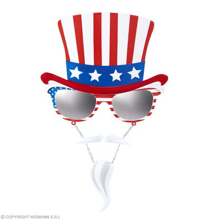 OKULARY Z BRODĄ I WĄSAMI AMERYKA