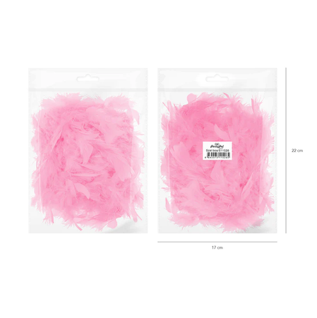 BOA Z PIÓR JASNY RÓŻOWY 190CM