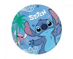 TALERZYKI PAPIEROWE STITCH & ANGEL DISNEY 8 SZT
