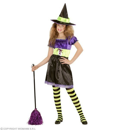 STRÓJ CZAROWNICY FIOLETOWO-CZARNY