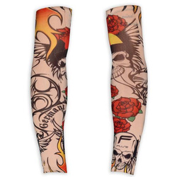 RĘKAW TATUAŻ CZASZKA RÓŻE