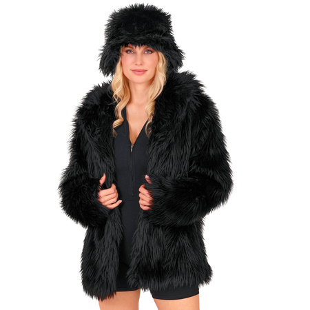 STRÓJ KURTKA FUTERKO CZARNE