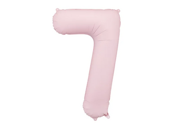 BALON FOLIOWY 7 CYFRA 86 CM JASNY RÓŻOWY