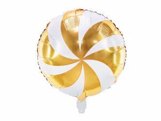 BALON FOLIOWY CUKIEREK 35 CM ZŁOTY