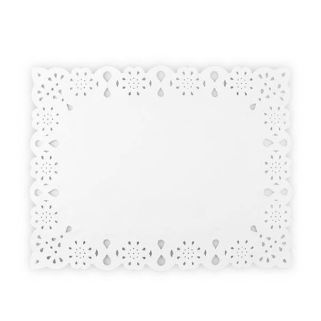 SERWETKI DEKORACYJNE AŻUROWE 30X40 CM 12 SZT