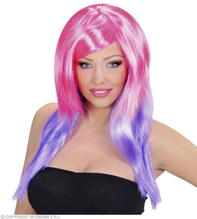 PERUKA KOSMOS RÓŻ/FIOLET