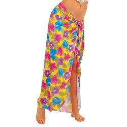 PAREO HAWAJSKIE ŻÓŁTE W KWIATY