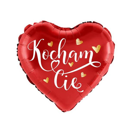 BALON FOLIOWY SERCE KOCHAM CIĘ 45 CM