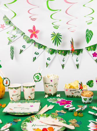 PUDEŁKA NA POPCORN HAWAII PARTY 6 SZT