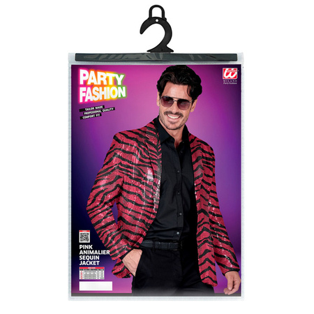 MĘSKA MARYNARKA CEKINOWA RÓŻOWO CZARNA 