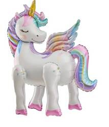 BALON FOLIOWY STOJĄCY JEDNOROŻEC 61X66 CM