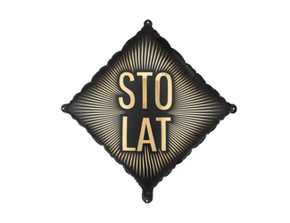 BALON FOLIOWY STO LAT 46 X 46 CM ROMB