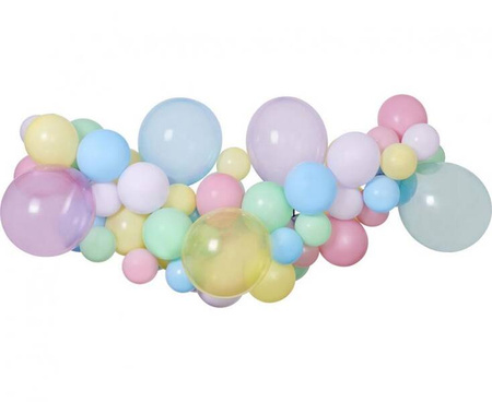 Girlanda balonowa DIY Pastelowa 65 szt. balony lateksowe