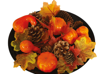 ZESTAW LIŚCI DYNI I SZYSZEK W PUDEŁKU JESIEŃ