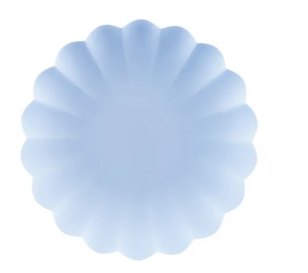 TALERZYKI PLASTIKOWE FALBANKA 22 X 22 CM BŁĘKITNY 4 SZT