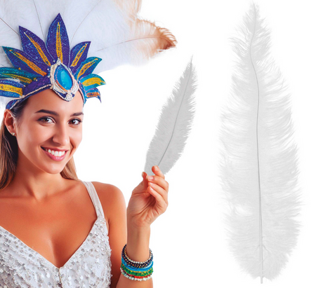 PIÓRO STRUSIE BIAŁE 40 CM 1 SZT